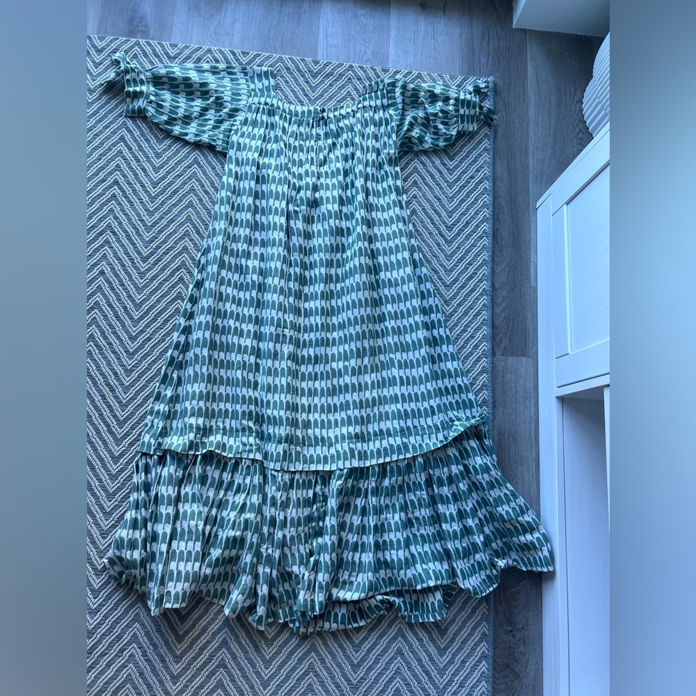 MIRTH Green Patterned Women's Maxi Dress - Picture 6 of 9